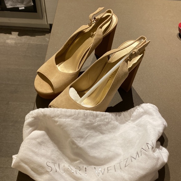 Nude Stuart Weitzman Slingback Heels - Picture 5 of 5